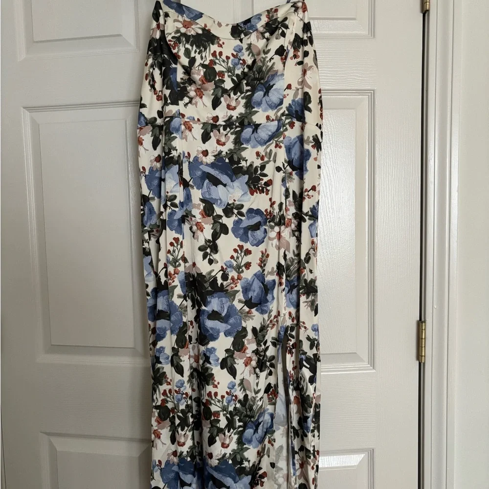 Abercrombie & Fitch Floral Dress - Cream, Blue, Orange - Picture 1 of 2